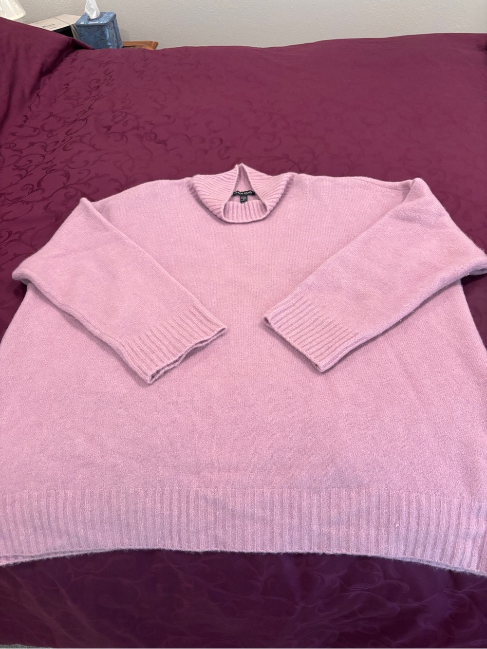 Eileen Fisher Cashmere Silk Bliss Turtleneck Box-Top XL
